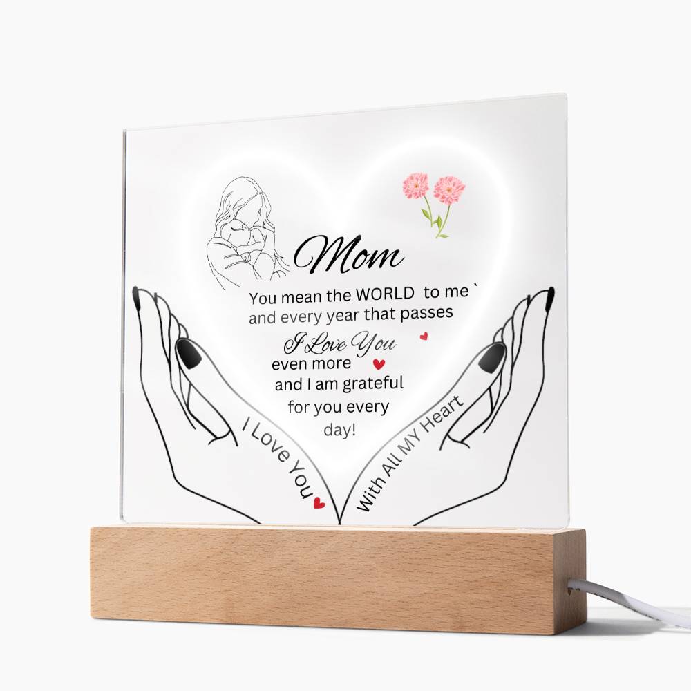 Gift for Mom-You are the WORLD-Plaque