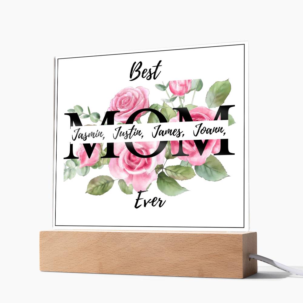 Gift for Mom-Best Mom Ever Personalize Names