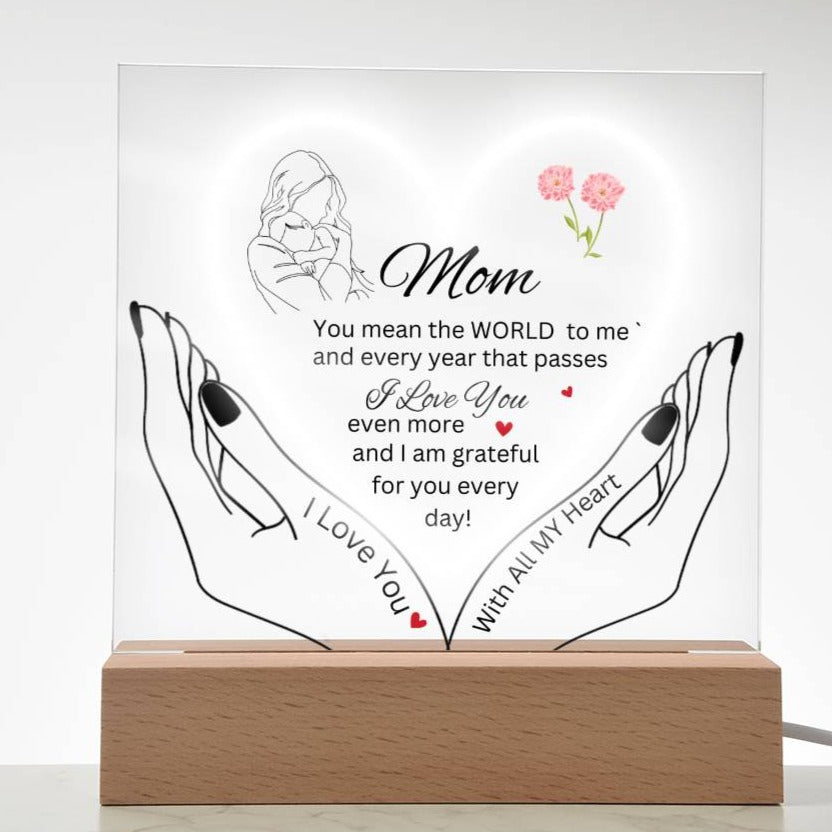 Gift for Mom-You are the WORLD-Plaque