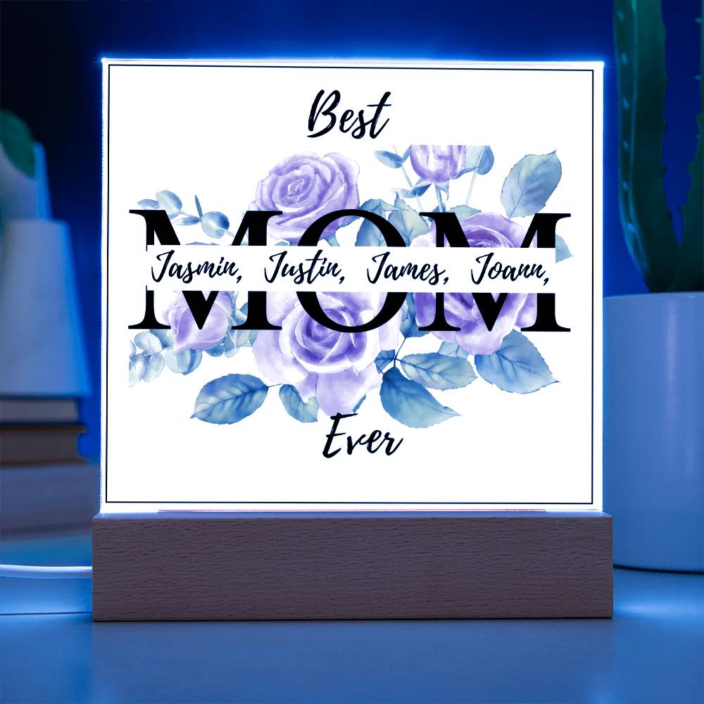 Gift for Mom-Best Mom Ever Personalize Names