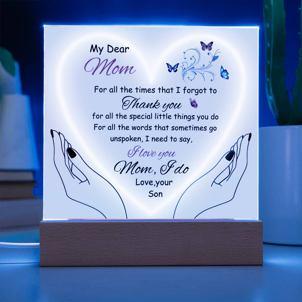 Gift For Mom Fr. Son- "Thank You"