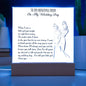 Mom Wedding-My Wedding Day-Square Plaque