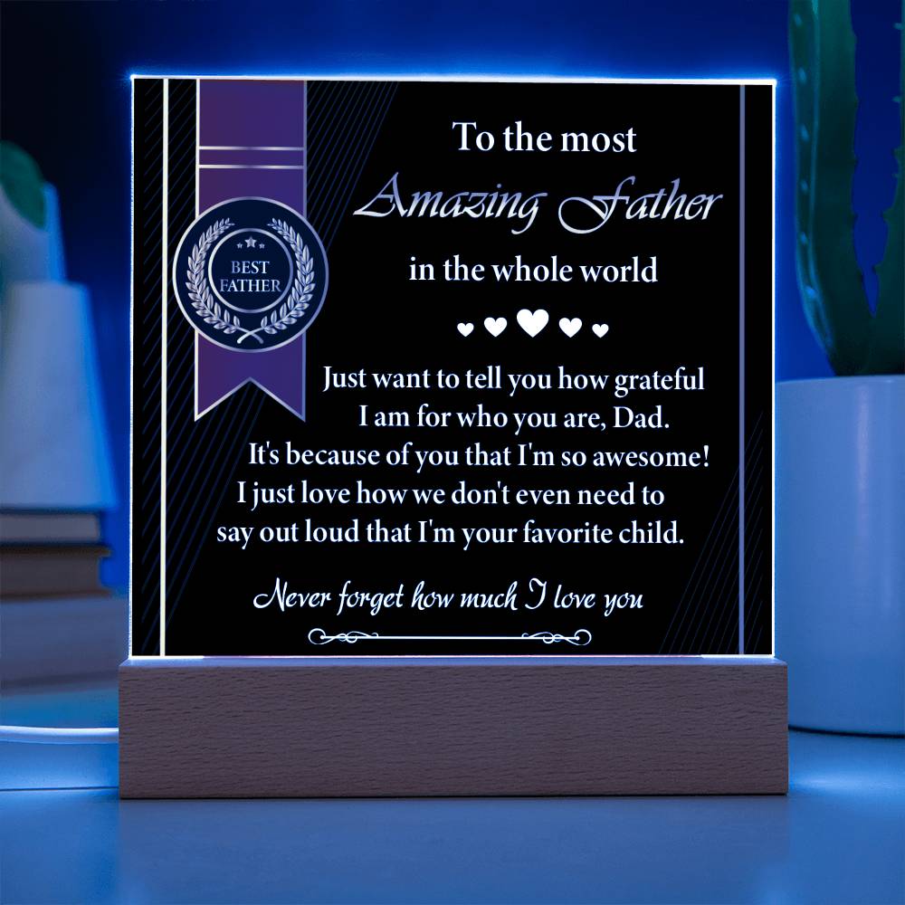 Gift For Dad- I Love You-Plaque