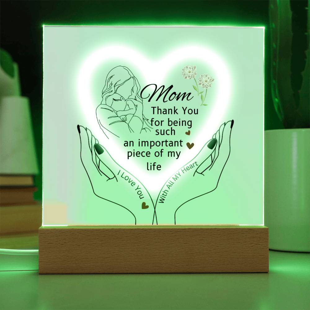 Gift For Mom "thank You"-Plaque