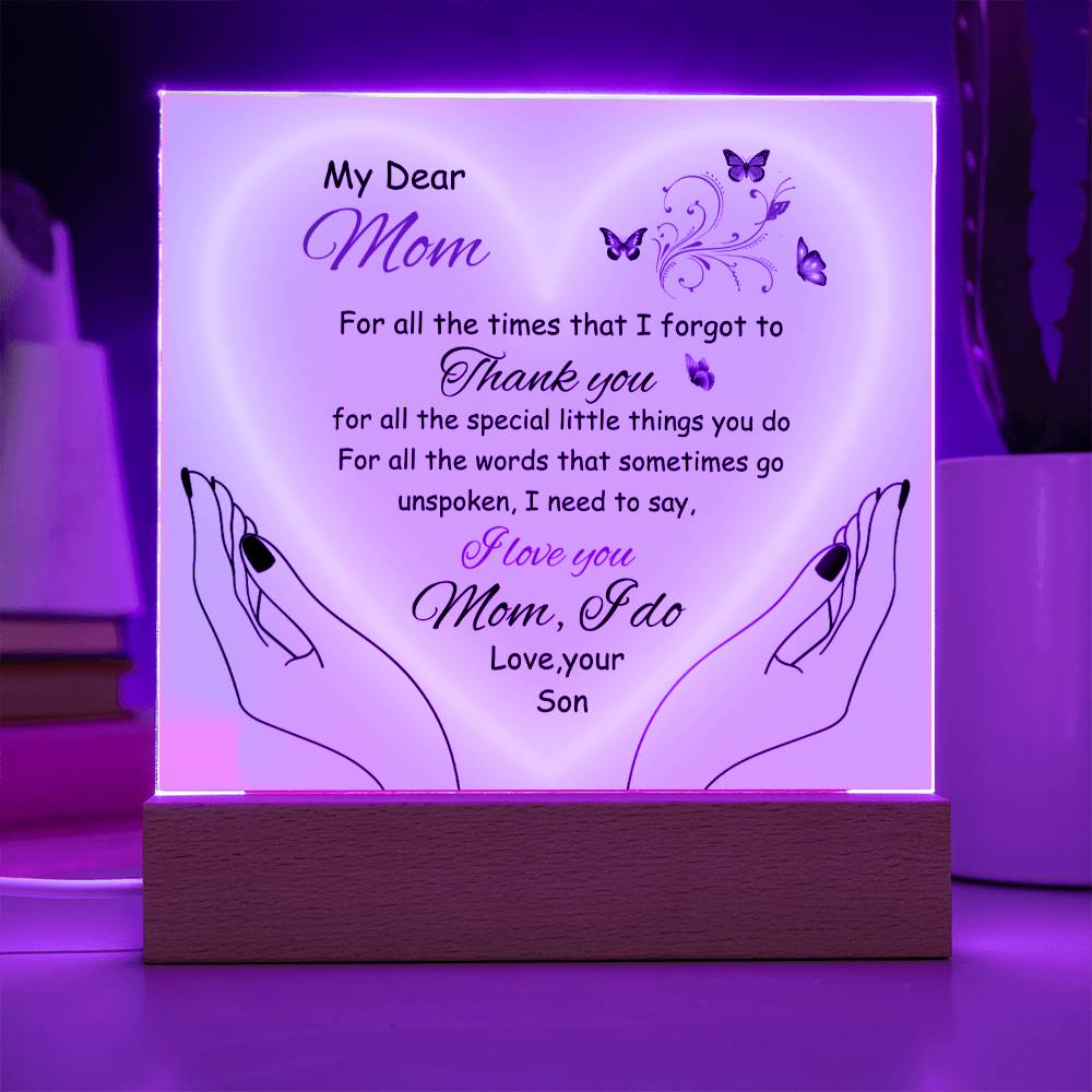 Gift For Mom Fr. Son- "Thank You"