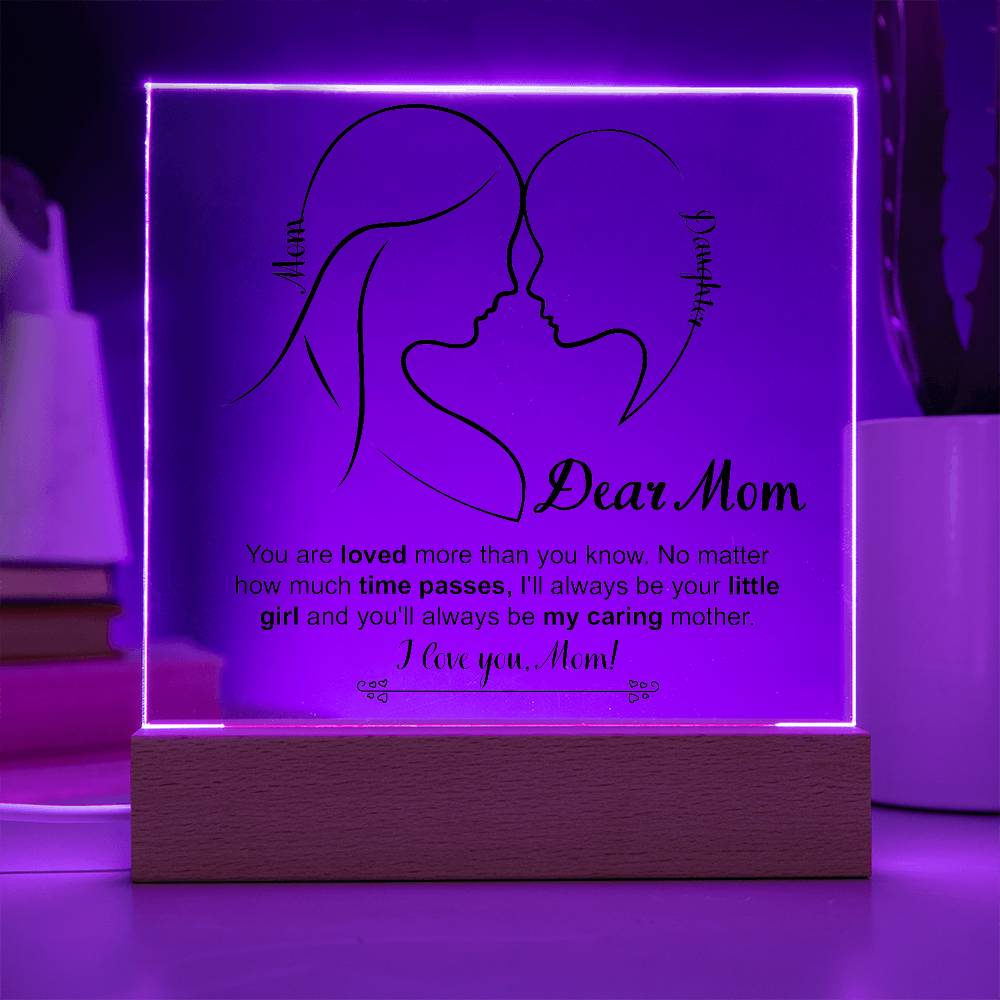 Gift For Mom-From Daughter- Your Little Girl-Acrylic Square Plaque