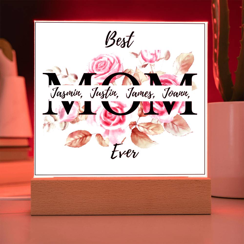 Gift for Mom-Best Mom Ever Personalize Names