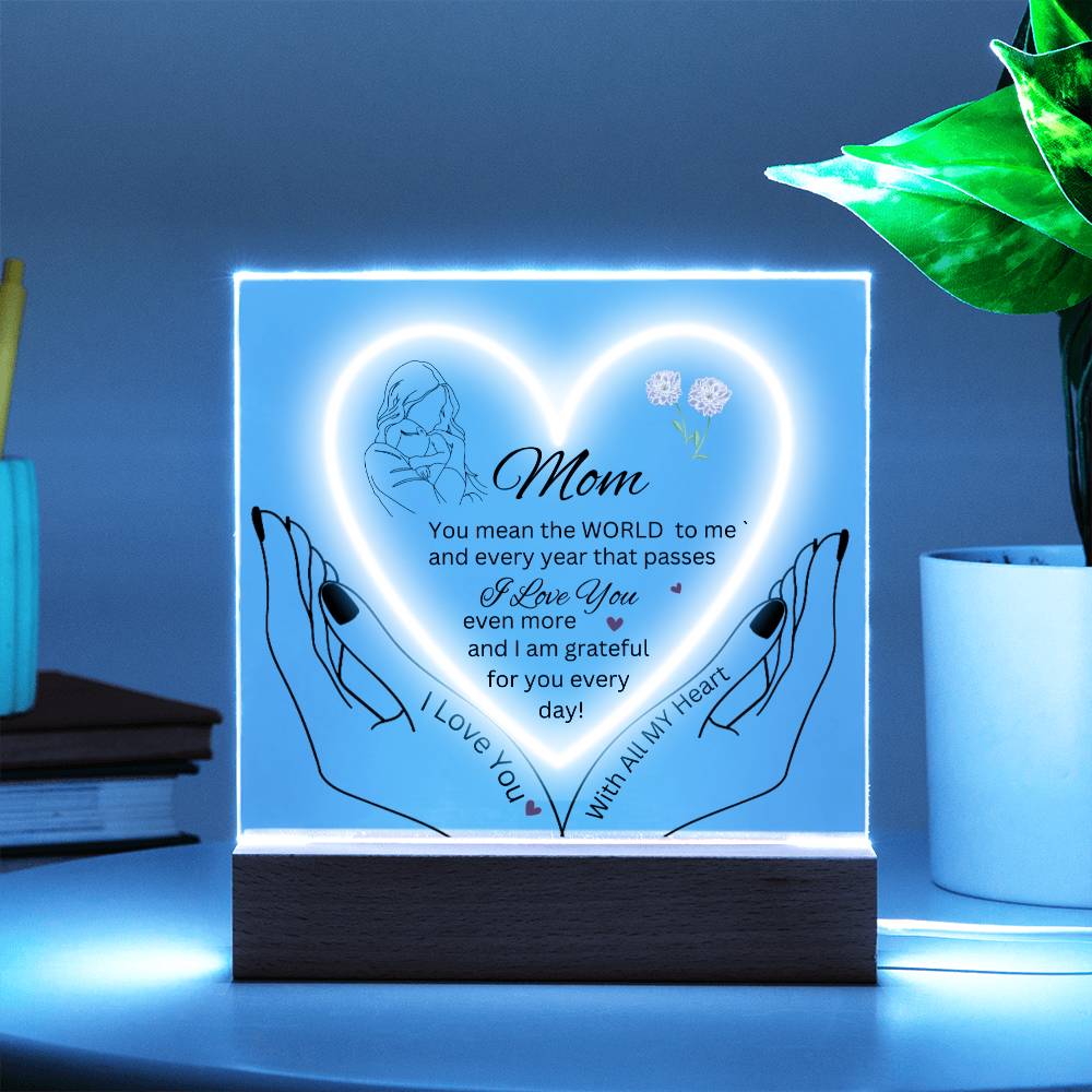Gift for Mom-You are the WORLD-Plaque