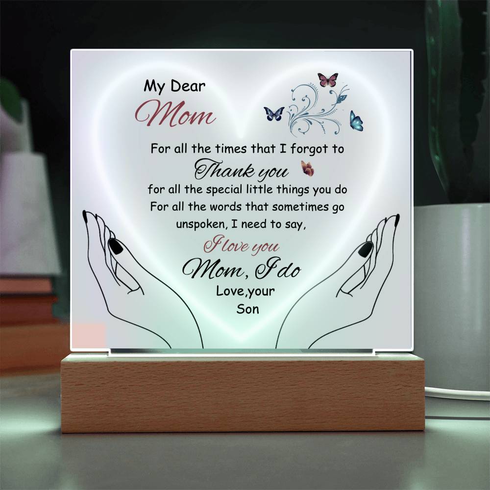 Gift For Mom Fr. Son- "Thank You"