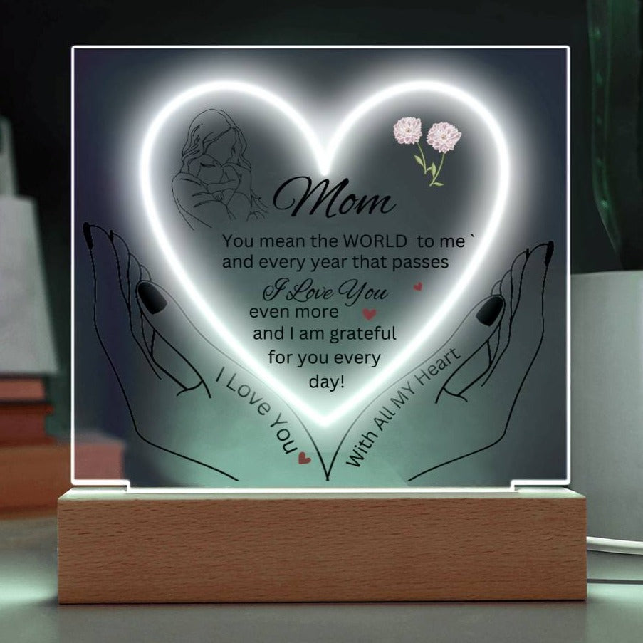 Gift for Mom-You are the WORLD-Plaque