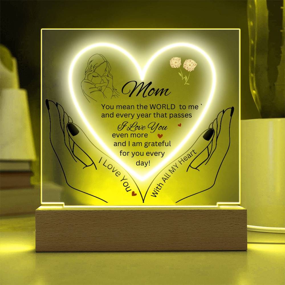 Gift for Mom-You are the WORLD-Plaque