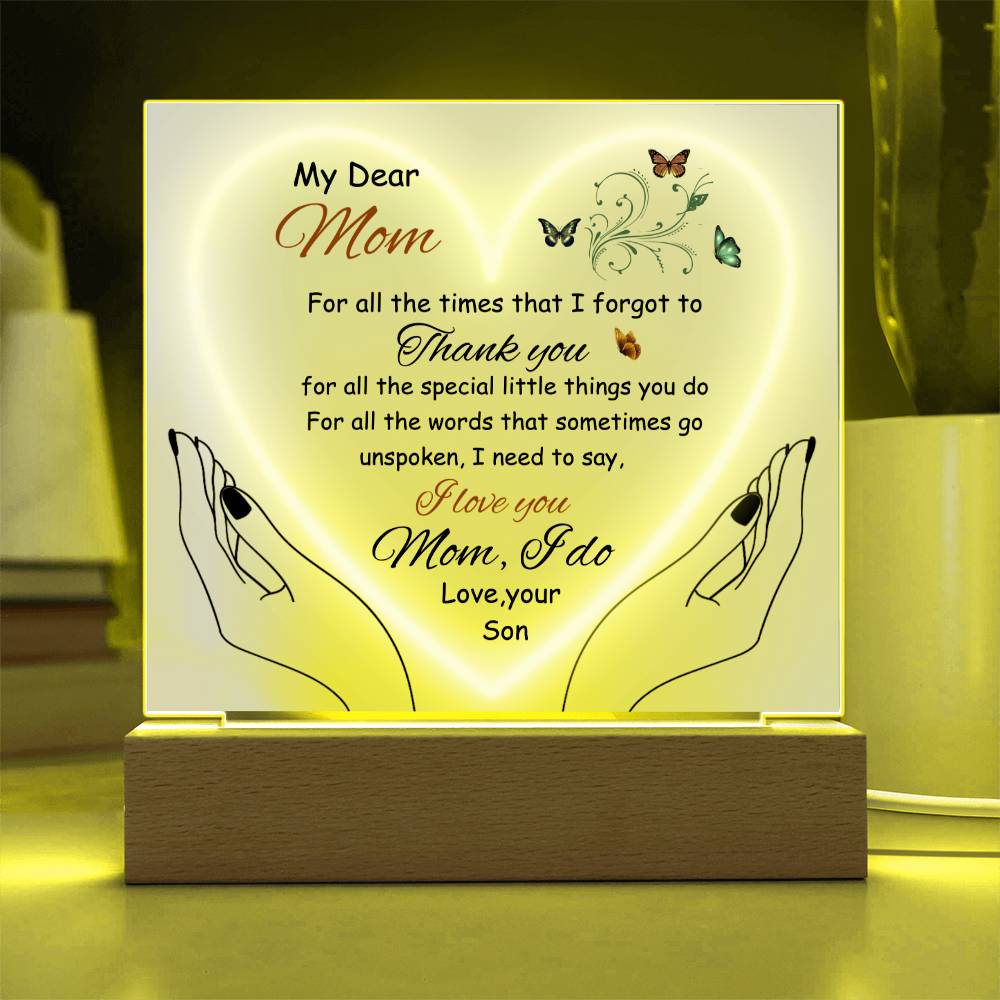 Gift For Mom Fr. Son- "Thank You"