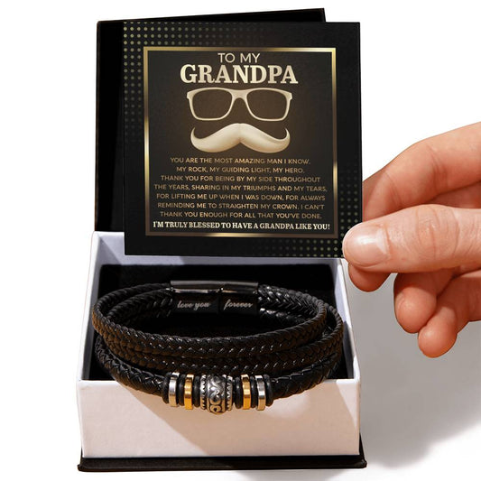 Gift For Grandpa-Truly Blessed-Bracelet