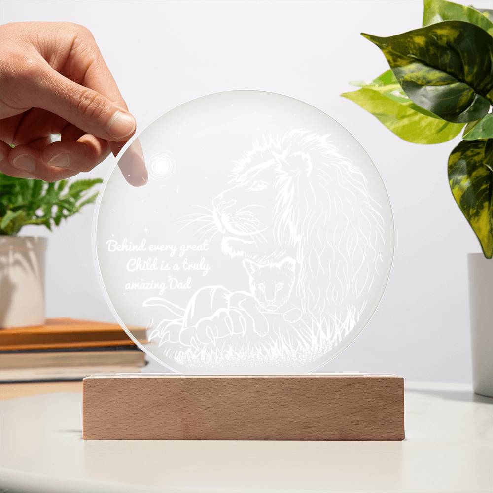 Gift For Dad-Amazing Dad- Circle Acrylic