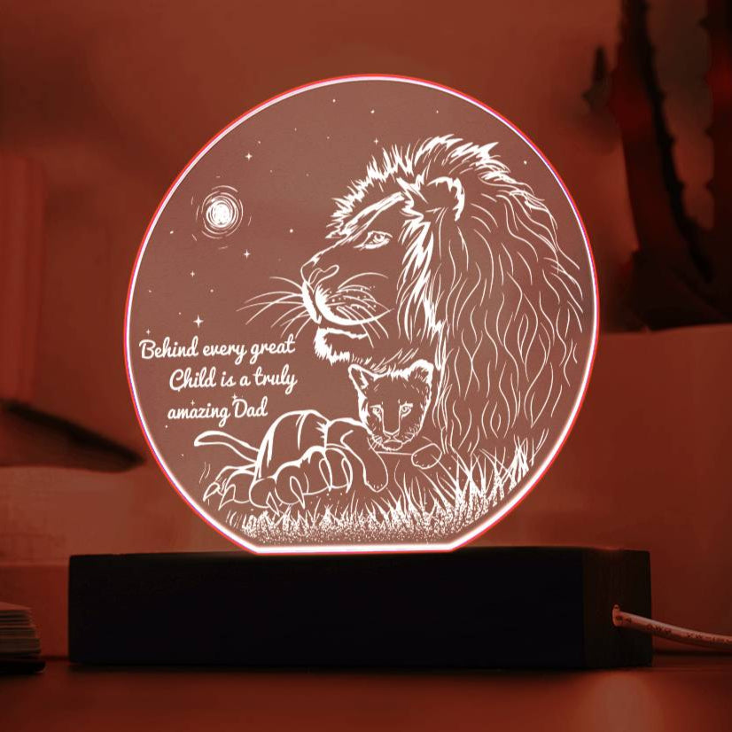 Gift For Dad-Amazing Dad- Circle Acrylic