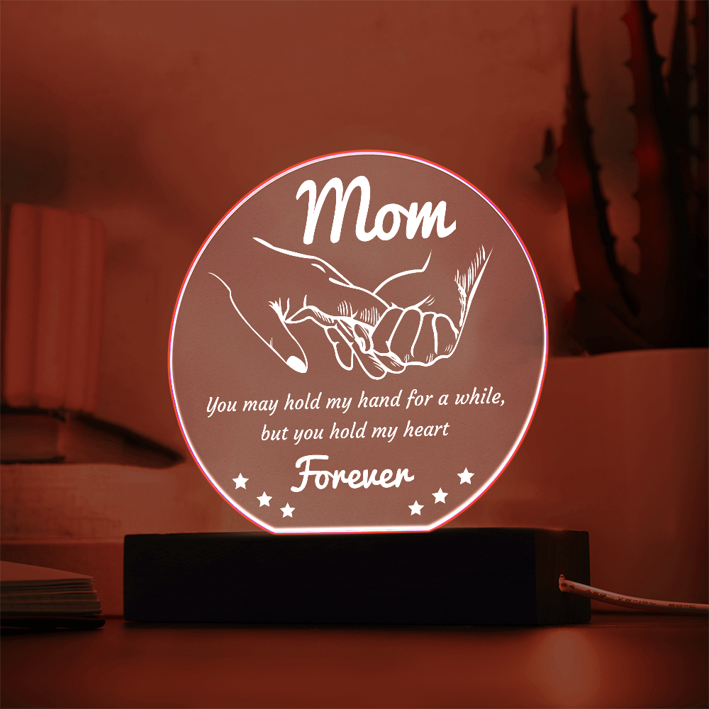 Mom-Hold My Hand-Circle Acrylic
