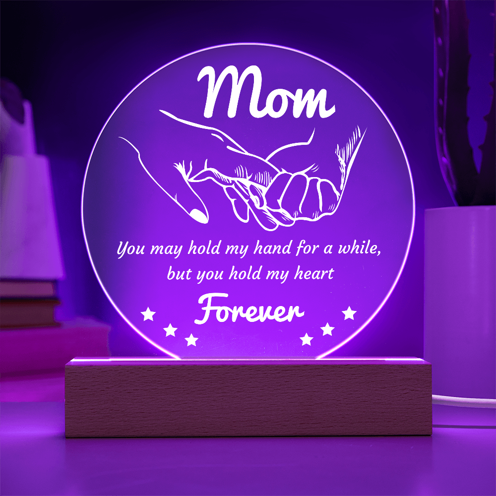 Mom-Hold My Hand-Circle Acrylic