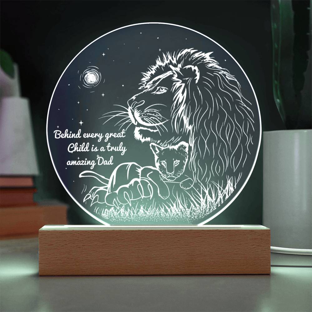 Gift For Dad-Amazing Dad- Circle Acrylic