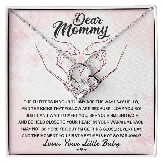 Gift for Mommy-I Love You -Forever Love Necklace