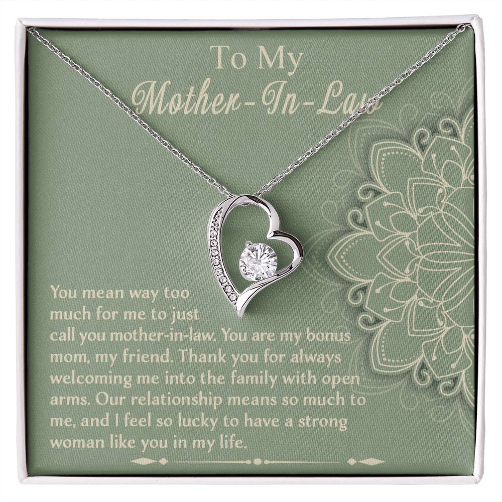 Gift For Mother- in-Law- A Strong Woman-Forever Love Necklace