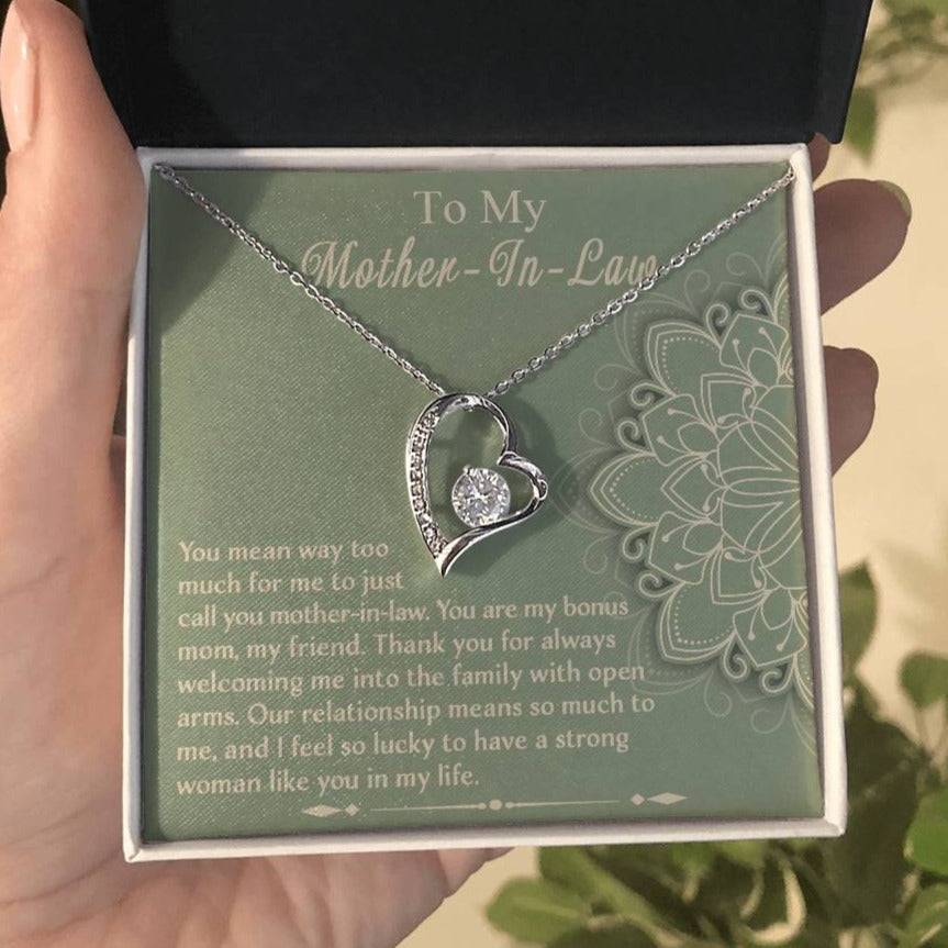 Gift For Mother- in-Law- A Strong Woman-Forever Love Necklace