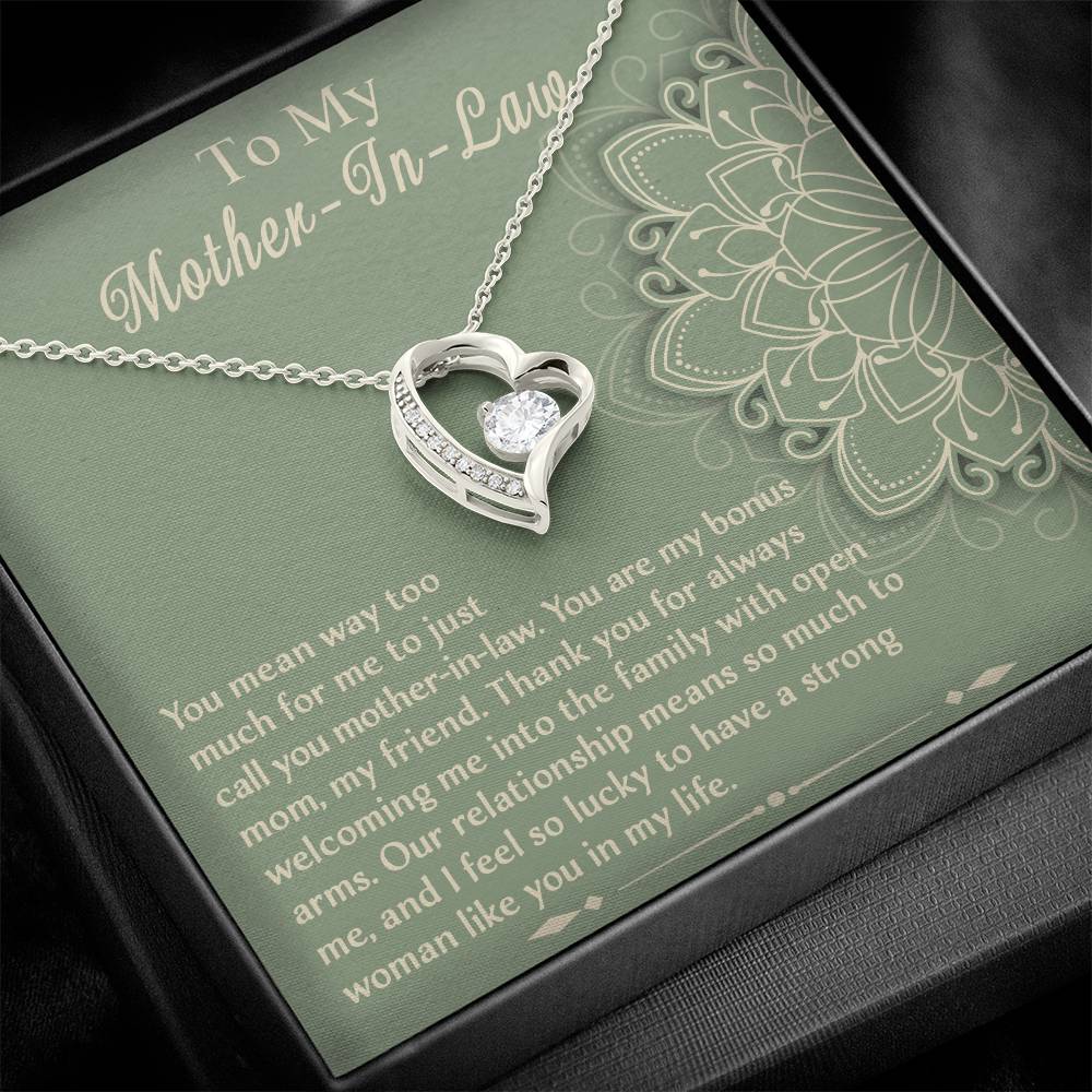 Gift For Mother- in-Law- A Strong Woman-Forever Love Necklace