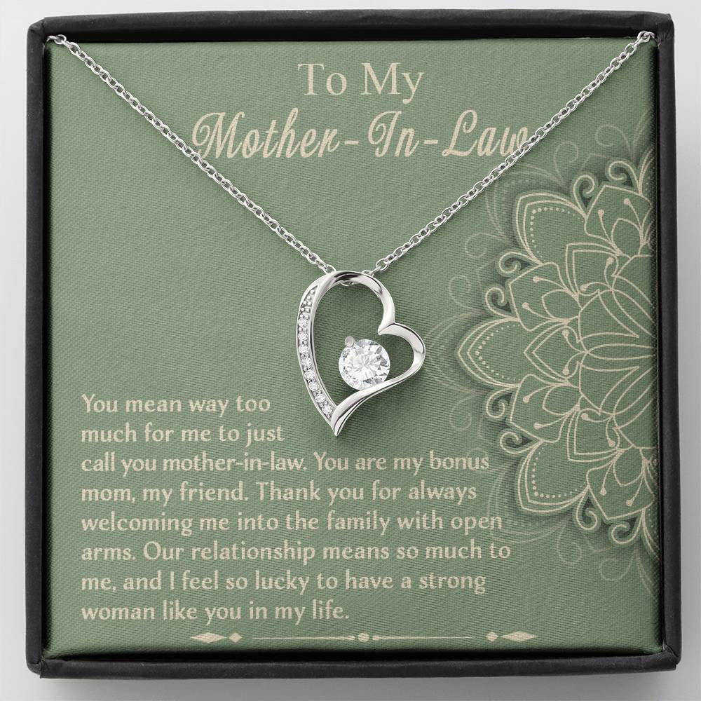 Gift For Mother- in-Law- A Strong Woman-Forever Love Necklace