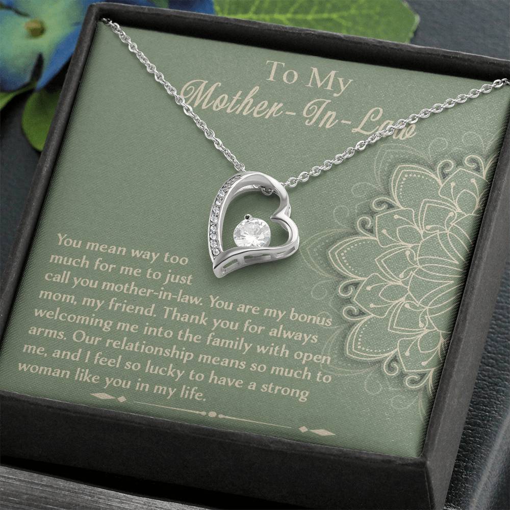 Gift For Mother- in-Law- A Strong Woman-Forever Love Necklace