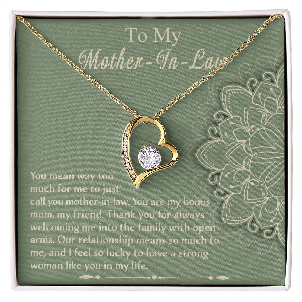 Gift For Mother- in-Law- A Strong Woman-Forever Love Necklace