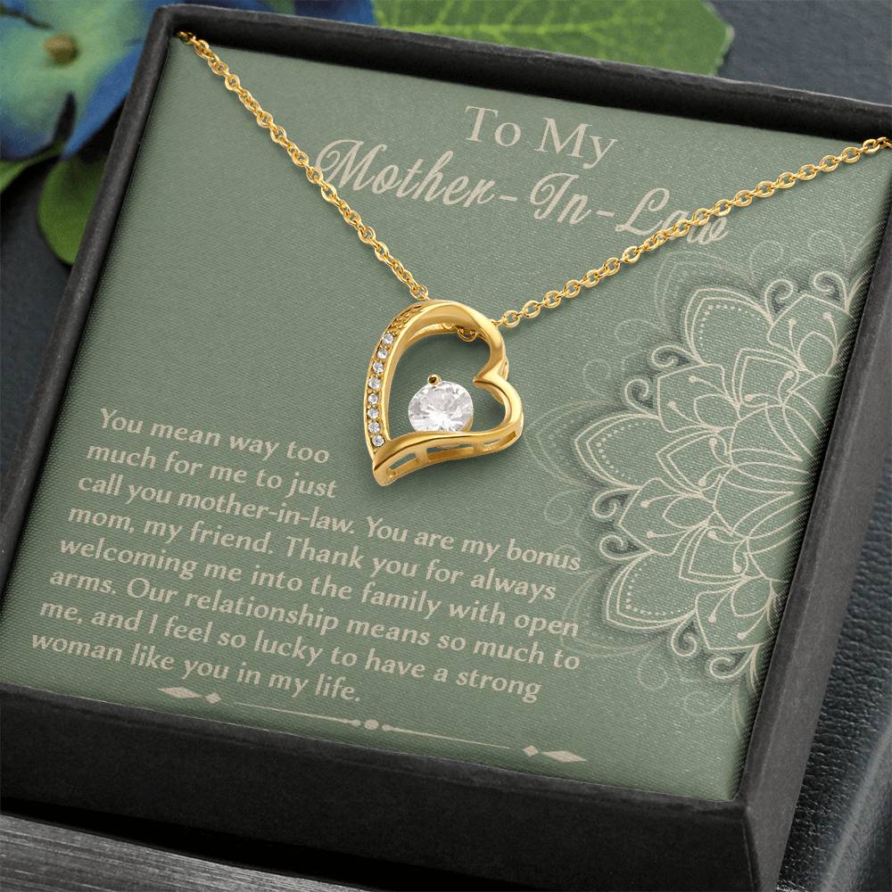 Gift For Mother- in-Law- A Strong Woman-Forever Love Necklace