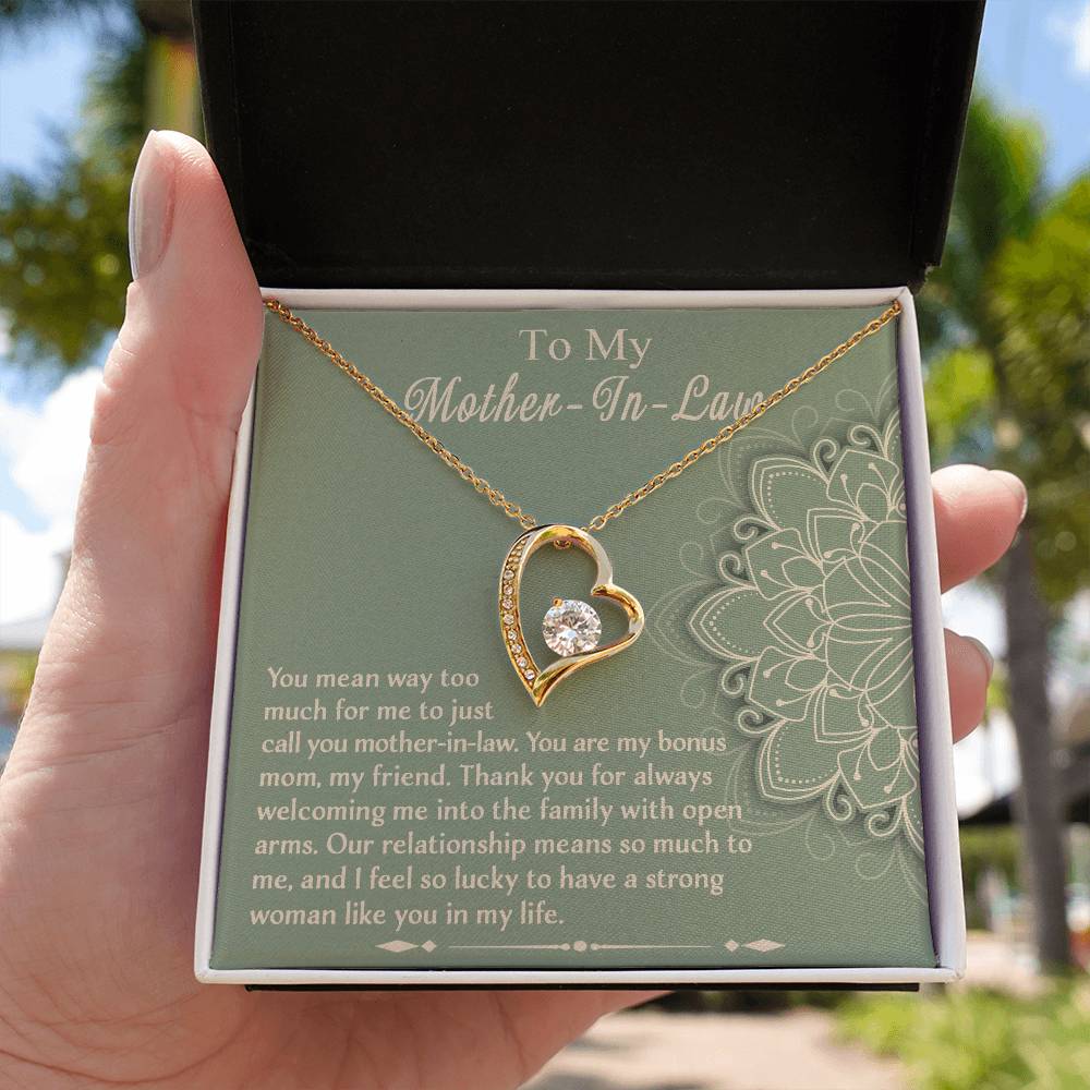 Gift For Mother- in-Law- A Strong Woman-Forever Love Necklace