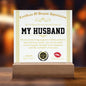 Gift For HUSBAND-Deepest Appreciation-Square Plaque