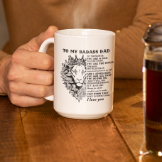 Gift For Badass DAD- White Mug**