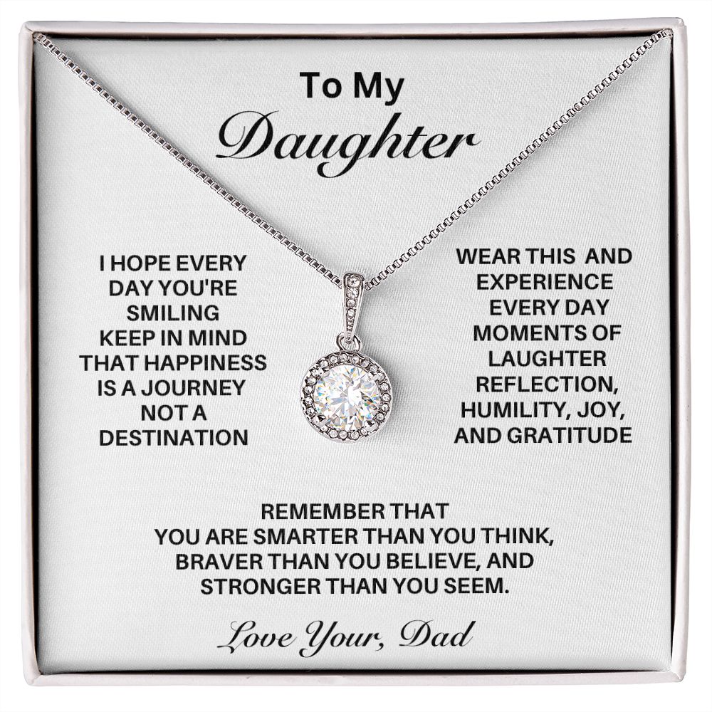 **Gift For Daughter-"Happiness Is A Journey" from Dad**