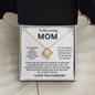 Gift For Mom-" To The World You Just A Mother but To Me You are The World"- Love Knot