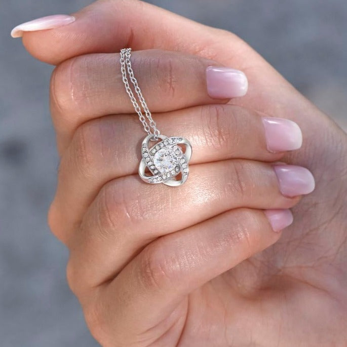 Gift For Future Wife-"If I Have A Magic Wand" Love Knot necklace