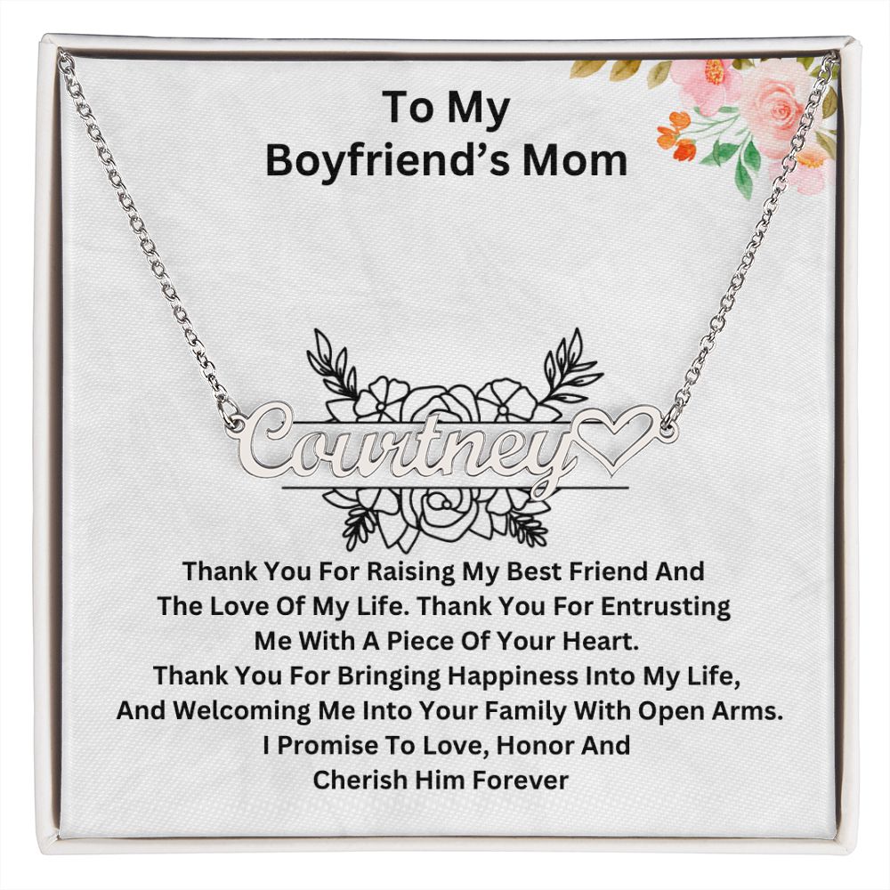 Gift For Mom-"Boyfriend's Mom Personalize necklace"