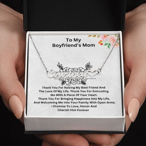 Gift For Mom-"Boyfriend's Mom Personalize necklace"