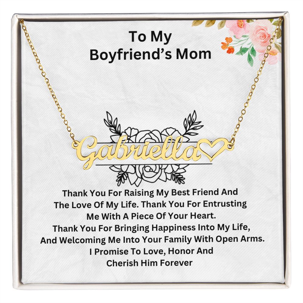 Gift For Mom-"Boyfriend's Mom Personalize necklace"