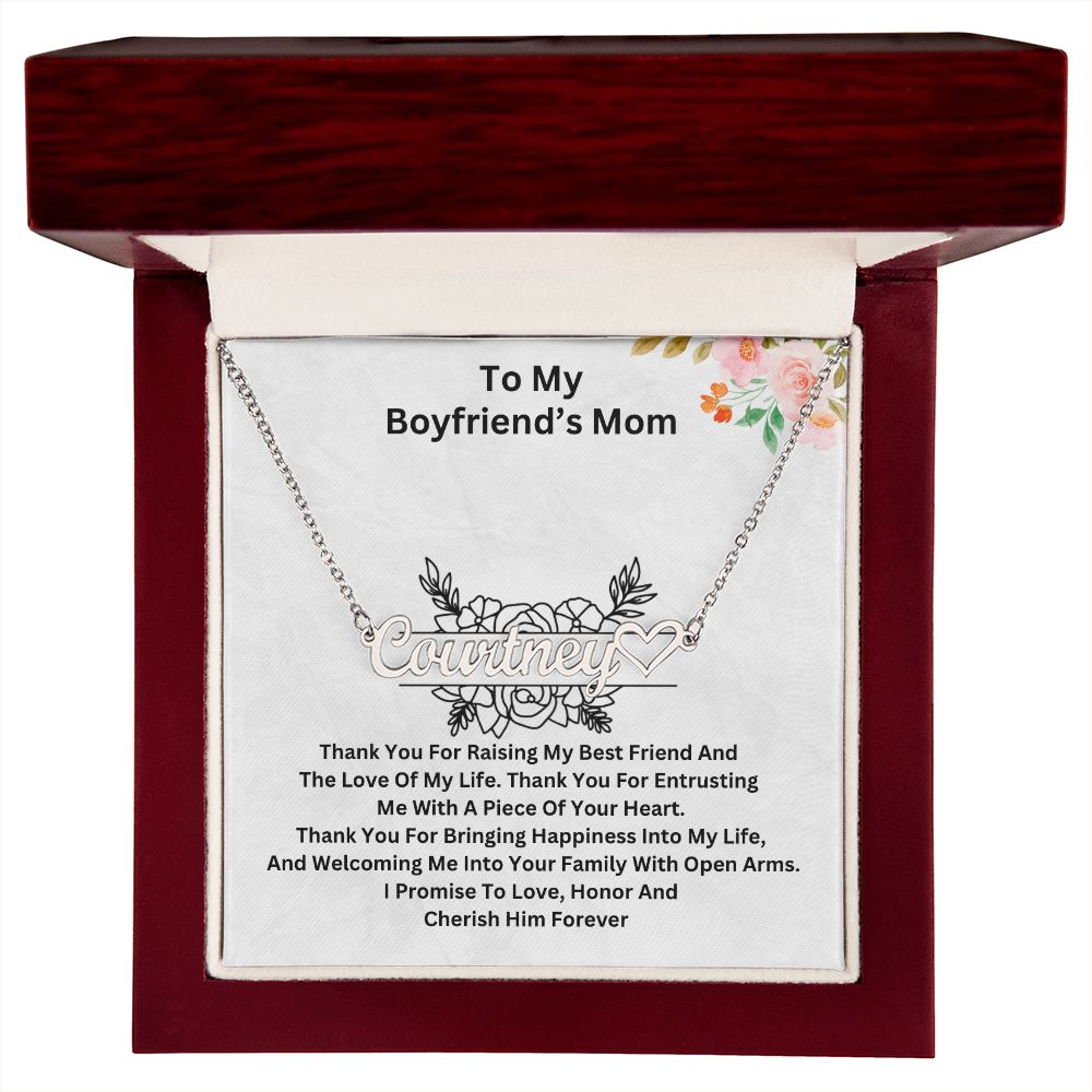 Gift For Mom-"Boyfriend's Mom Personalize necklace"