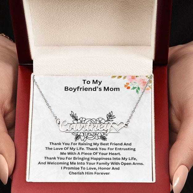 Gift For Mom-"Boyfriend's Mom Personalize necklace"
