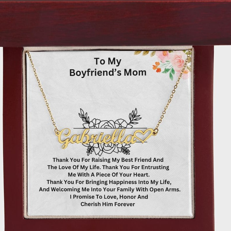 Gift For Mom-"Boyfriend's Mom Personalize necklace"
