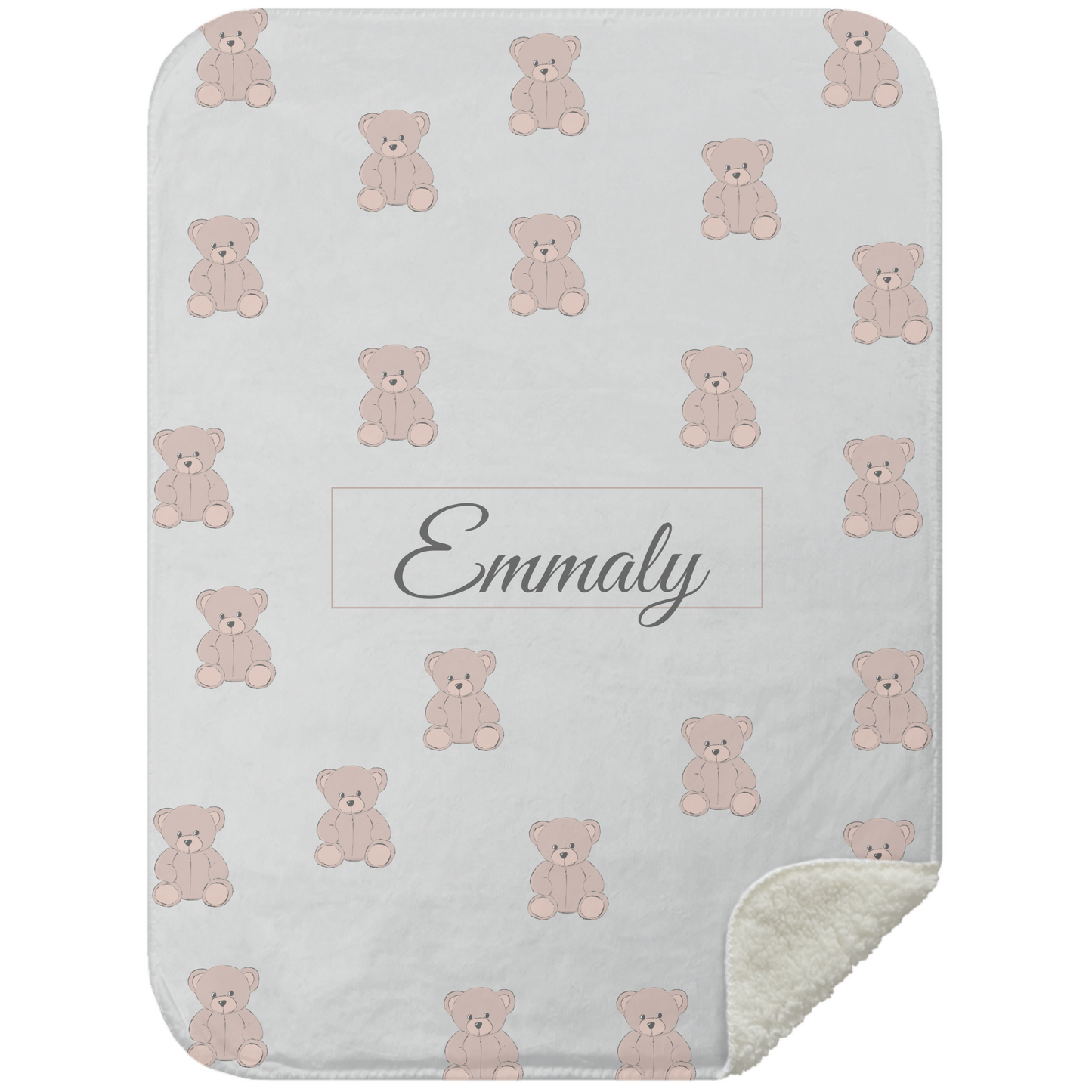 Baby Teddy Bears- Personalized-Baby Mink Sherpa Blanket