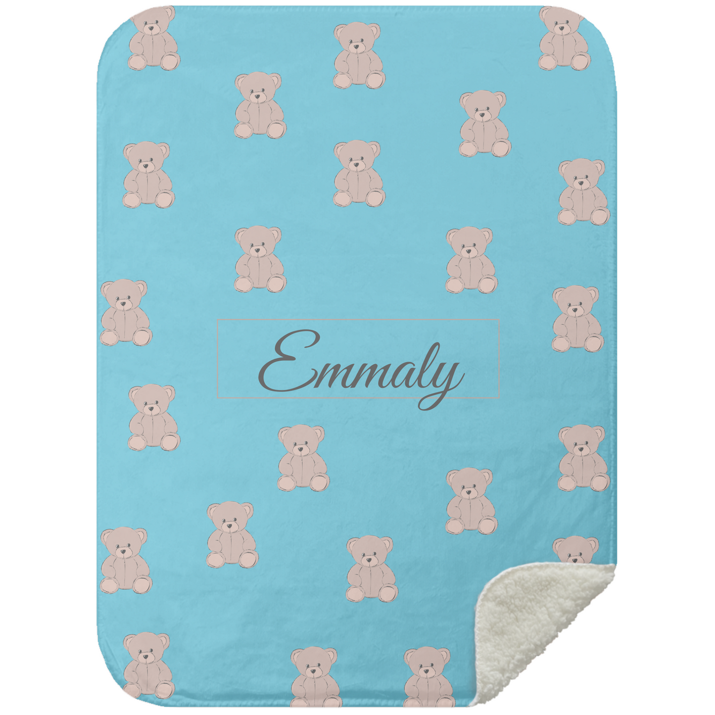 Baby Teddy Bears- Personalized-Baby Mink Sherpa Blanket