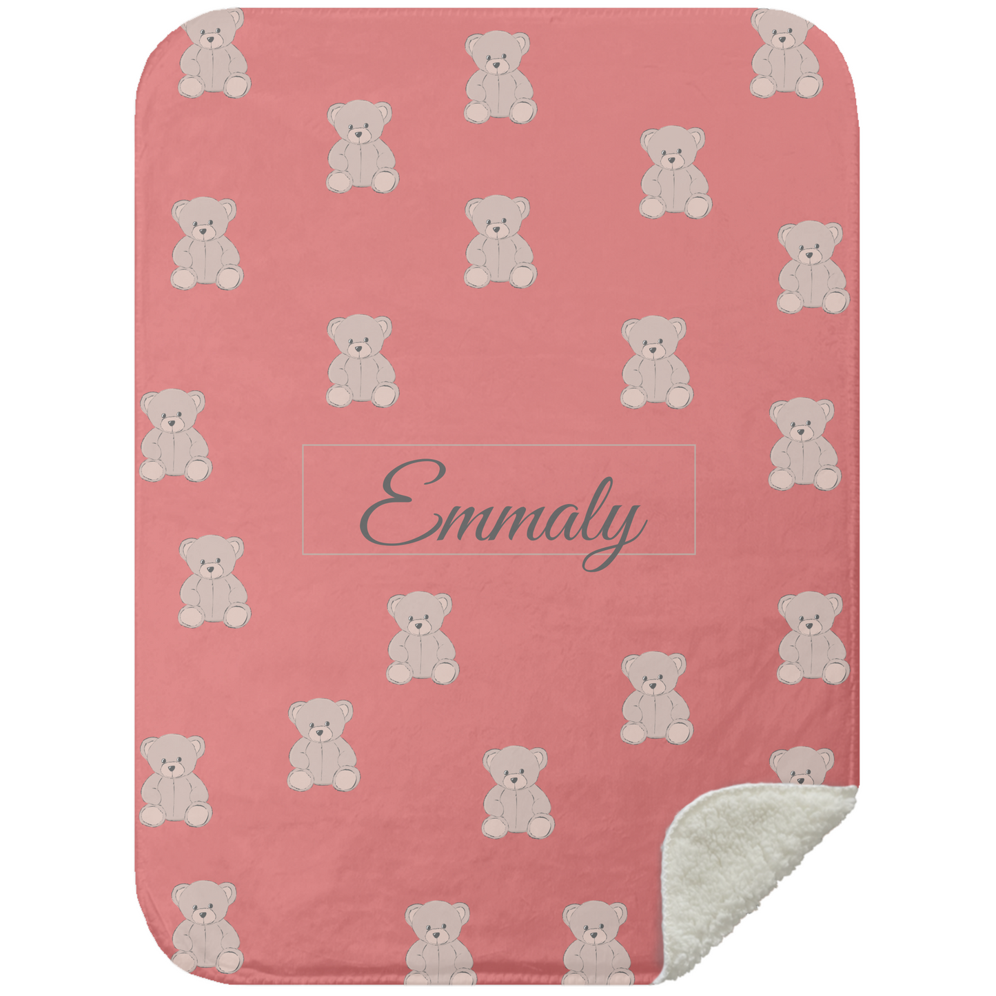 Baby Teddy Bears- Personalized-Baby Mink Sherpa Blanket