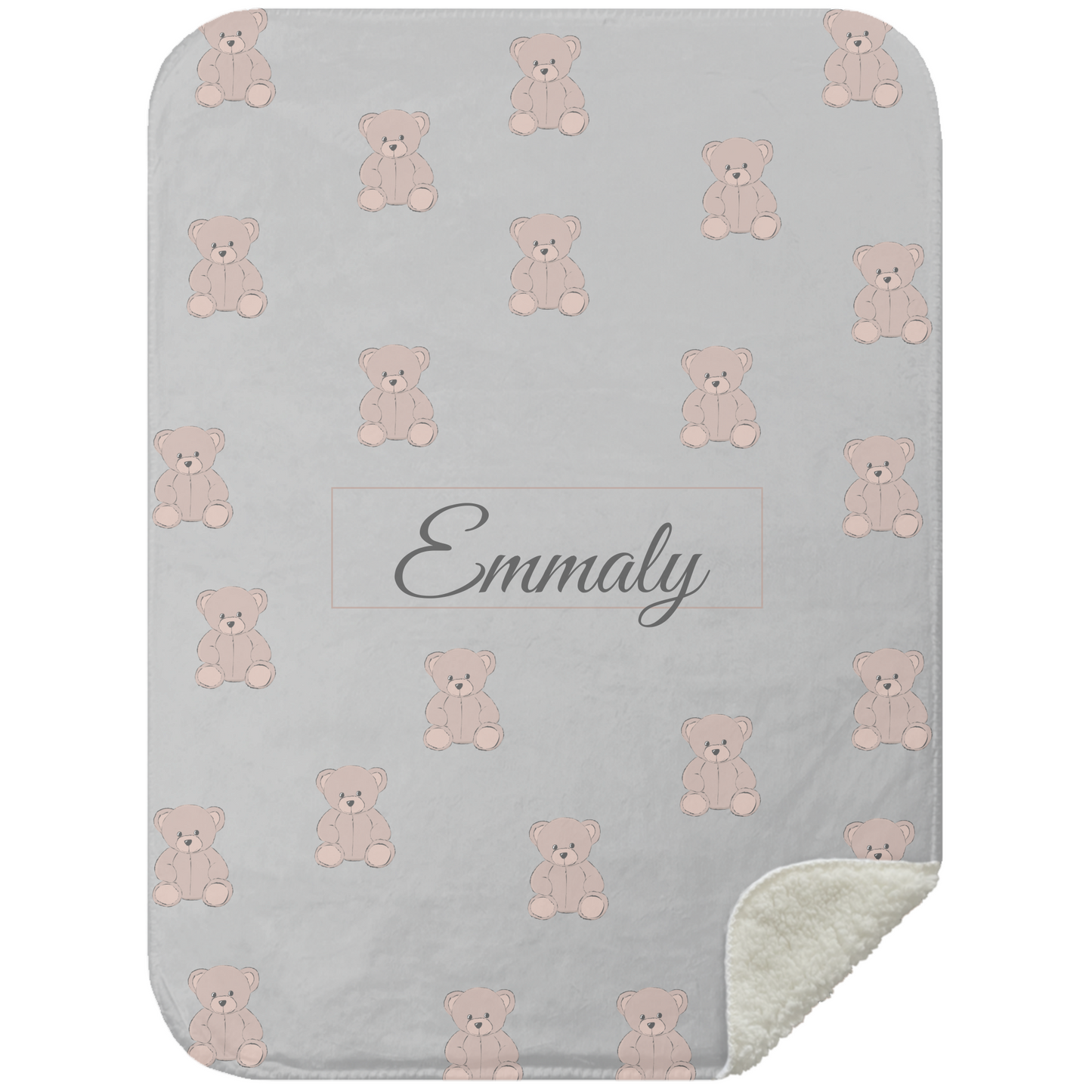 Baby Teddy Bears- Personalized-Baby Mink Sherpa Blanket