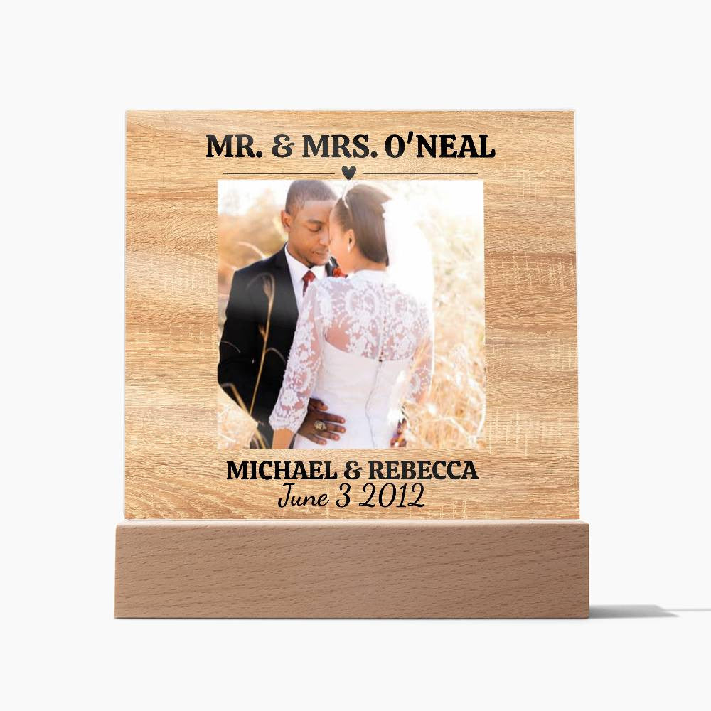Personalized Wedding Photo Frame-Acrylic Square