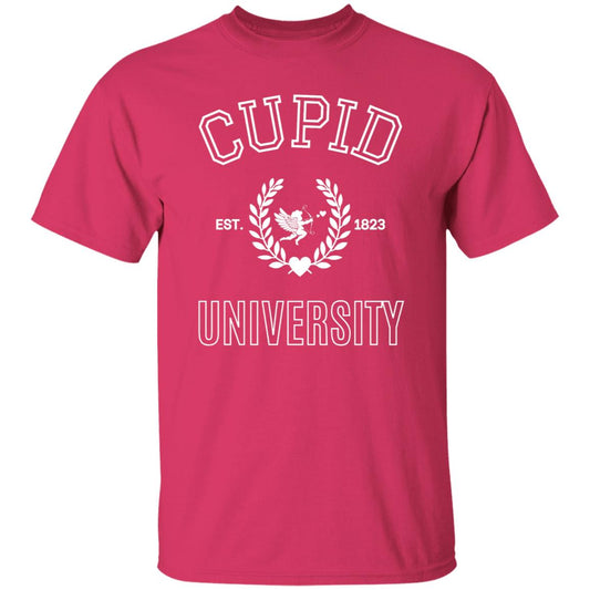WHITE cupid university Tee