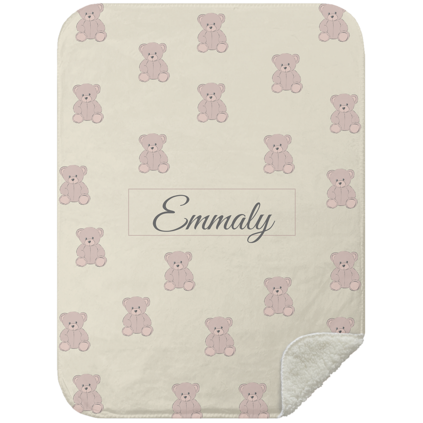 Baby Teddy Bears- Personalized-Baby Mink Sherpa Blanket