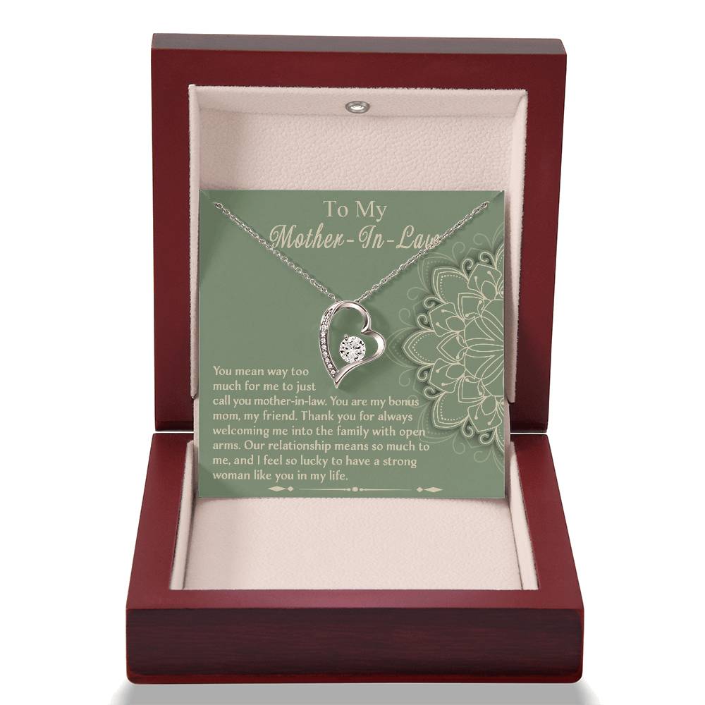 Gift For Mother- in-Law- A Strong Woman-Forever Love Necklace